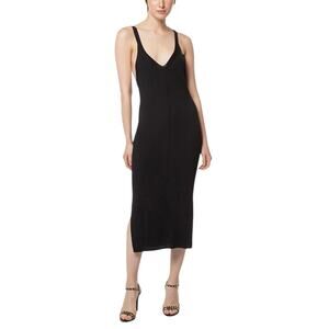 Tom Tailor Denim Women's Black Sleeveless Cami V-Neck Midi Tank Dress Size L